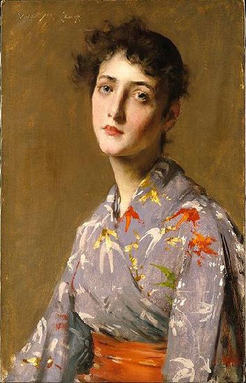William Merritt Chase Girl in a Japanese Costume China oil painting art